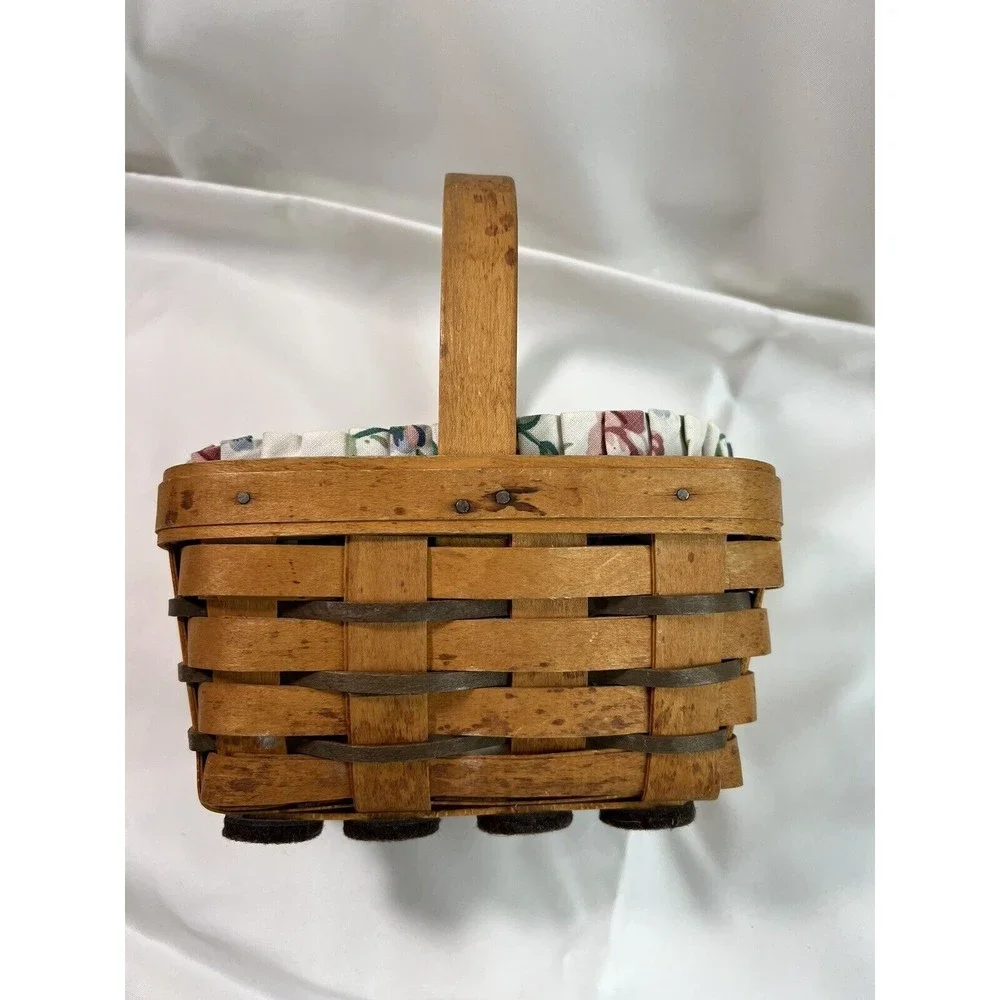 Longaberger Basket American with Rose Liner‎ 1997